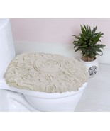 Ivory Cotton Bath Rug 18x18 Non-Slip Machine Washable - $61.37