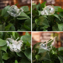 Glass Plant Flowers Water Feeder Automatic Self Watering Devices Cartoon... - $3.99+