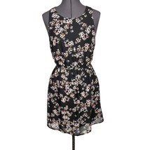 Xhilaration Sleeveless Chiffon Dress Scoop-Neck Floral Black Sz. S - $332.16 MXN