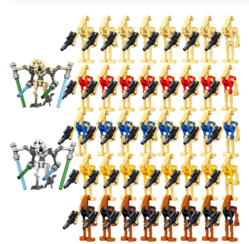 42Pcs General Grievous Battle Droid Trooper Star Wars Clone Wars Minifigures Toy