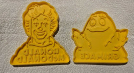 Vintage 1980 Ronald McDonald Grimace Cookie Play Doh Clay Cutter Lot of 2  - £7.71 GBP
