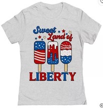 Junior&#39;s Sweet Land Of Liberty Patriotic Graphic Tee XL - $14.95
