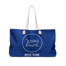 Nautical Boat Name Tote Bag - Personalized Carryall - Size: 24&quot; × 13&quot; - 5 Colors - £31.26 GBP