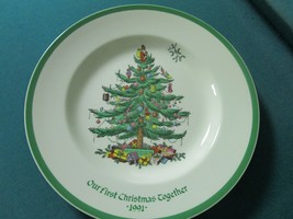 Christmas Tree Spode Platter 11&quot; Our First Christmas Together 1991 - £66.17 GBP