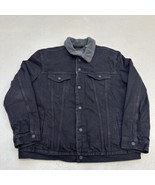 Levi&#39;s Women&#39;s Original Sherp Trucker Jacket Size 2XL Preowned Black - £27.59 GBP