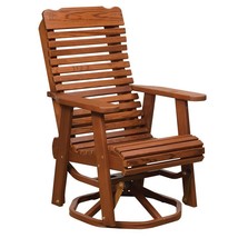 Contoured Swivel Glider Chair - Amish Red Cedar Outdoor Furniture - £1,096.12 GBP