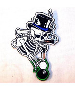POOL SHOOTER EMBROIDERED PATCH sew iron on P357 skeleton billiards biker... - £3.41 GBP