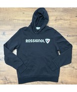 Rossignol Hoodie Mens M Black Pullover Hoodie Logo Mountains Skiing MTB ... - $66.70 CAD