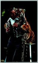 Charly Baumann Tiger Tamer Ringling Bros Circus UNP Chrome  Postcard J8 - $4.90