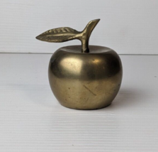 Apple Bell-Brass-Vintage- Paperweight-Desk Decor - £7.86 GBP