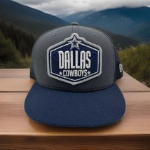 New Era 9Fifty Dallas Cowboys Grey Blue &amp; Black Snapback Hat Cap YOUTH - £7.74 GBP