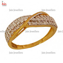 14 Kt, 18 Kt Real Solid Gold Band Women&#39;s CZ Finger Ring Size  7 8 9 10 ... - £402.06 GBP+