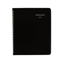 2024 AT-A-GLANCE DayMinder 7&quot; x 8.75&quot; Monthly Planner Black (G400-00-24) - £30.32 GBP