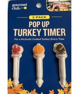 Gourmet Club Pop Up Turkey Timer, Qty 3, For Perfectly Cooked Turkey Eve... - £3.15 GBP