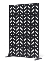 VEVOR Metal Privacy Screen 47"×72" 5-Panel Steel Freestanding Decorative... - $134.99
