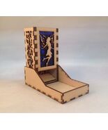 Fairy Dice Tower and Tray Dark Blue Acrylic Window COMPACT DESIGN Laser ... - $29.69