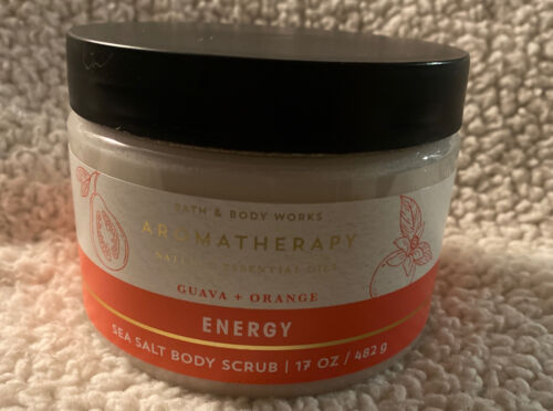 Primary image for Bath & Body Works Aromatherapy Energy Guava Orange Sea Salt Body Scrub 17 oz Tub