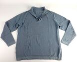 Tommy Bahama Men’s Gray Blue Sweater Quarter Half Zip Pullover Large Sil... - $24.89