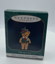 Hallmark Keepsake Miniature Ornament 1997 Teddy Bear Style #1 In Origina... - £3.72 GBP
