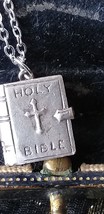Antique Vintage Victorian 1860-s Holy Bible with Prayers Inside on Modern Chain. - £76.13 GBP