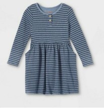 Toddler Girls&#39; Solid Knit Short Sleeve Dress - Cat &amp; Jack Blue 18M or 5T - £8.35 GBP