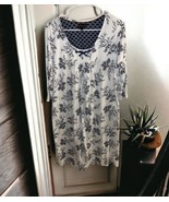 Miss Elaine Floral Nightgown 3/4 Sleeves Pajamas SIZE SMALL Cotton/Polye... - $18.76