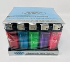 50 Disposable Lighters MK Assorted Colors - $19.79