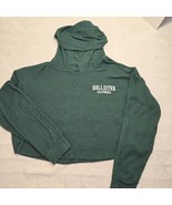 Hollister California Women&#39;s Crop Top Green Hoodie Lightweight Activewea... - $273.70 MXN