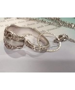 Floating heart necklace made from a vintage spoon, valentine, anniversar... - £25.07 GBP