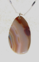 Natural Montana Blue Red Moss Agate, on 17&quot; 925 Sterling Silver Necklace - £23.80 GBP
