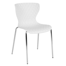 Lowell Contemporary Design White Plastic Stack Chair - £82.95 GBP