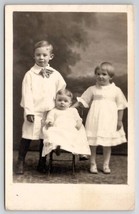 RPPC Salem IA Cute Edwardian Children Thompson Family Iowa c1920 Postcard U30 - £15.91 GBP