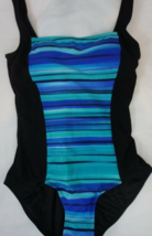 Beach Diva Control One Piece Sz 18 Blue Slimming Swimsuit swim bathing suit - £33.28 GBP