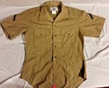 USMC US MARINES KHAKI SHADE 2122 QUARTER SLEEVE DRESS UNIFORM SHIRT 16 - $346.29 MXN