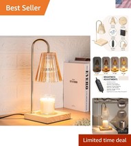 Dimmable Candle Warmer Lamp with Timer &amp; 2 Bulbs - Amber Vintage Aesthetics - $45.00