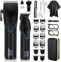 Men&#39;S Professional Hair Clippers And Trimmer Set, Cordless Barber Clipper Set, - £58.30 GBP