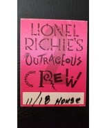 LIONEL RICHIE - 1986 TOUR ROSEMONT, ILLINOIS ORIGINAL CLOTH BACKSTAGE PASS - $13.70 CAD