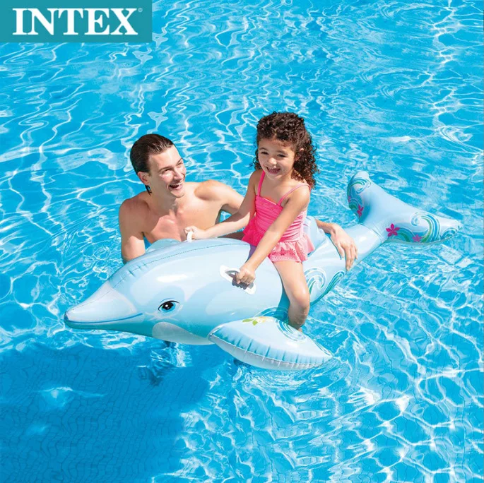 INTEX58535 Little Dolphin Mount Inflatable Floating Row Toy Water Inflatable - £22.62 GBP