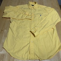 Ralph Lauren Classic Fit Dress Shirt Size L Yellow Long Sleeve - $22.54