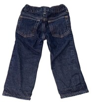Baby GAP 2T Fleece Lined Jeans Dark Wash Elastic Waist Warm Denim Pants image 5