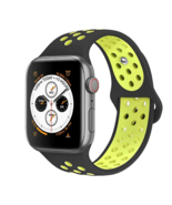Sport Band Compatible with Apple Watch Band 45mm 44mm 42mm - Black &amp; Yellow - $12.86