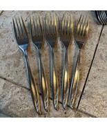 Wm. Rogers BERMUDA Pattern Stainless by Int. Silver Lot of 5 Dinner Fork... - £14.47 GBP