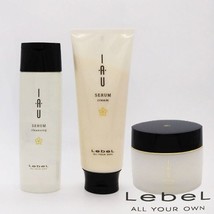 Lebel IAU Salon exclusive Serum Cleansing 200ml Cream 200ml Mask 170g 3 Pack Set - £61.67 GBP