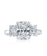 3 Piedra Igi 1.90CT E-VVS2 Laboratorio Crecido Radiante Anillo Diamante Corte - $1,583.67