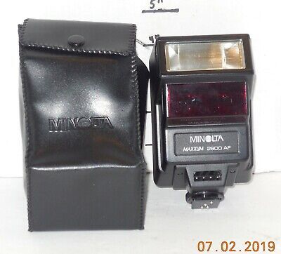 Primary image for Minolta Maxxum 2800 AF Flash For Minolta 35mm Film Cameras w/ case