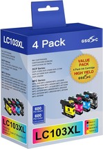 LC103 Ink cartridges Compatible for Brother LC103XL LC101 High Yield Work with B - £39.34 GBP