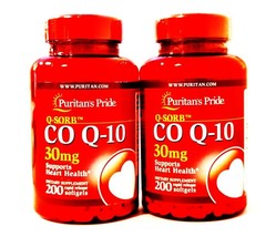 PURITANS PRIDE C0 Q-10 30 mg 400 Rapid Release Softgels - Heart Health - £20.16 GBP