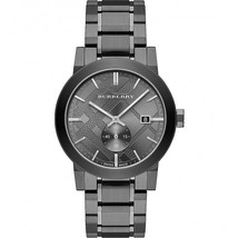 Burberry BU9902 Men&#39;s Grey Stainless Steel Swiss Quartz Watch - £450.82 GBP