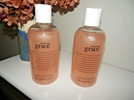 2 New Philosophy Amazing Grace Bath &amp; Shower Gel 8 Oz Ea Sealed - £27.18 GBP