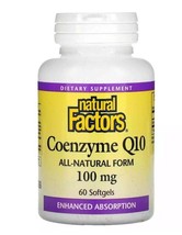 Natural Factors Coenzyme Q10 All Natural Form 100mg 60 softgels - £19.65 GBP